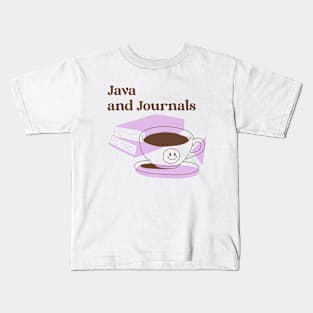 Java and Journals coffee reading Kids T-Shirt